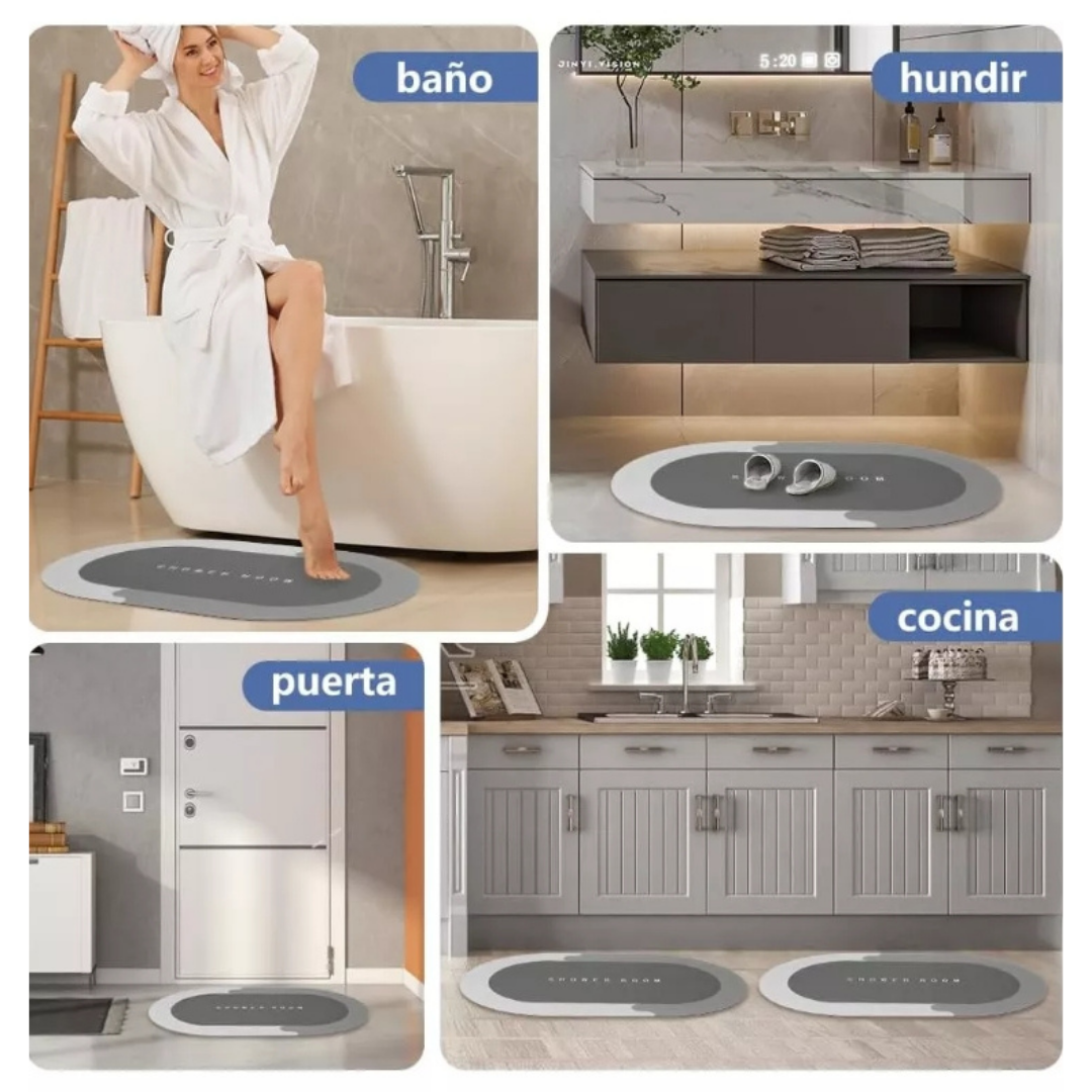 Alfombra secado rápido de baño