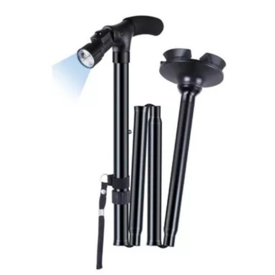 Bastón Portátil con Linterna