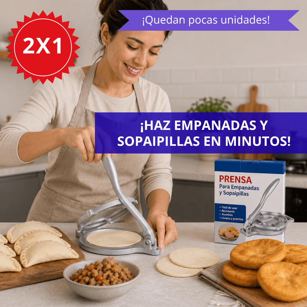 ¡OFERTA 2x1! Prensa para empanadas y sopaipillas (16 cms)