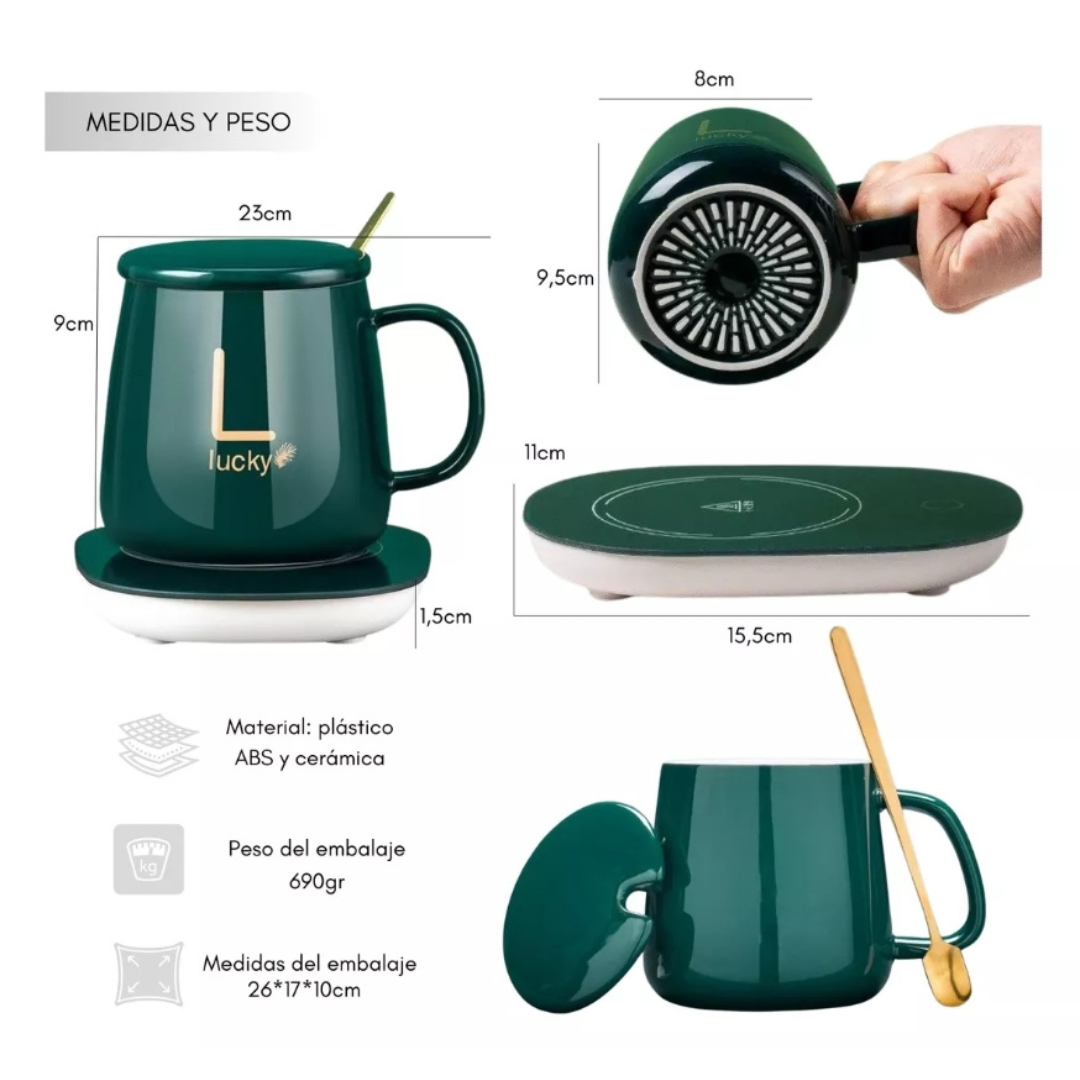 TAZA CON BASE CALENTADORA ELÉCTRICA