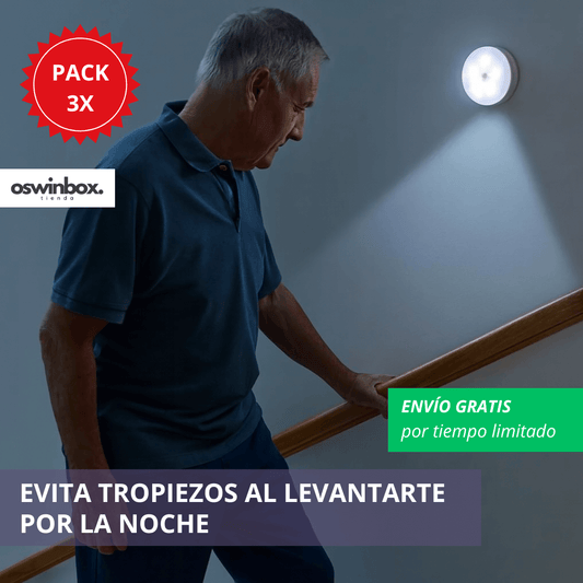 Pack Luz LED con Sensor de Movimiento - Evita tropiezos en pasillos y escaleras