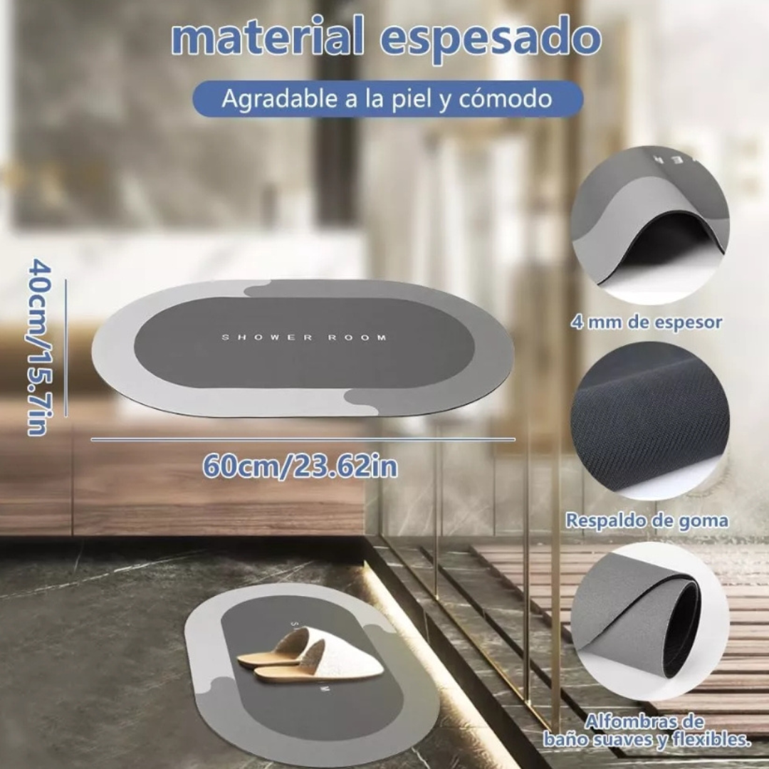 Alfombra secado rápido de baño