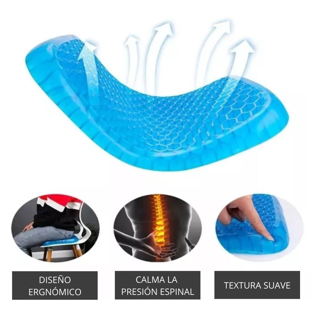 Cojín lumbar de gel (incluye funda)