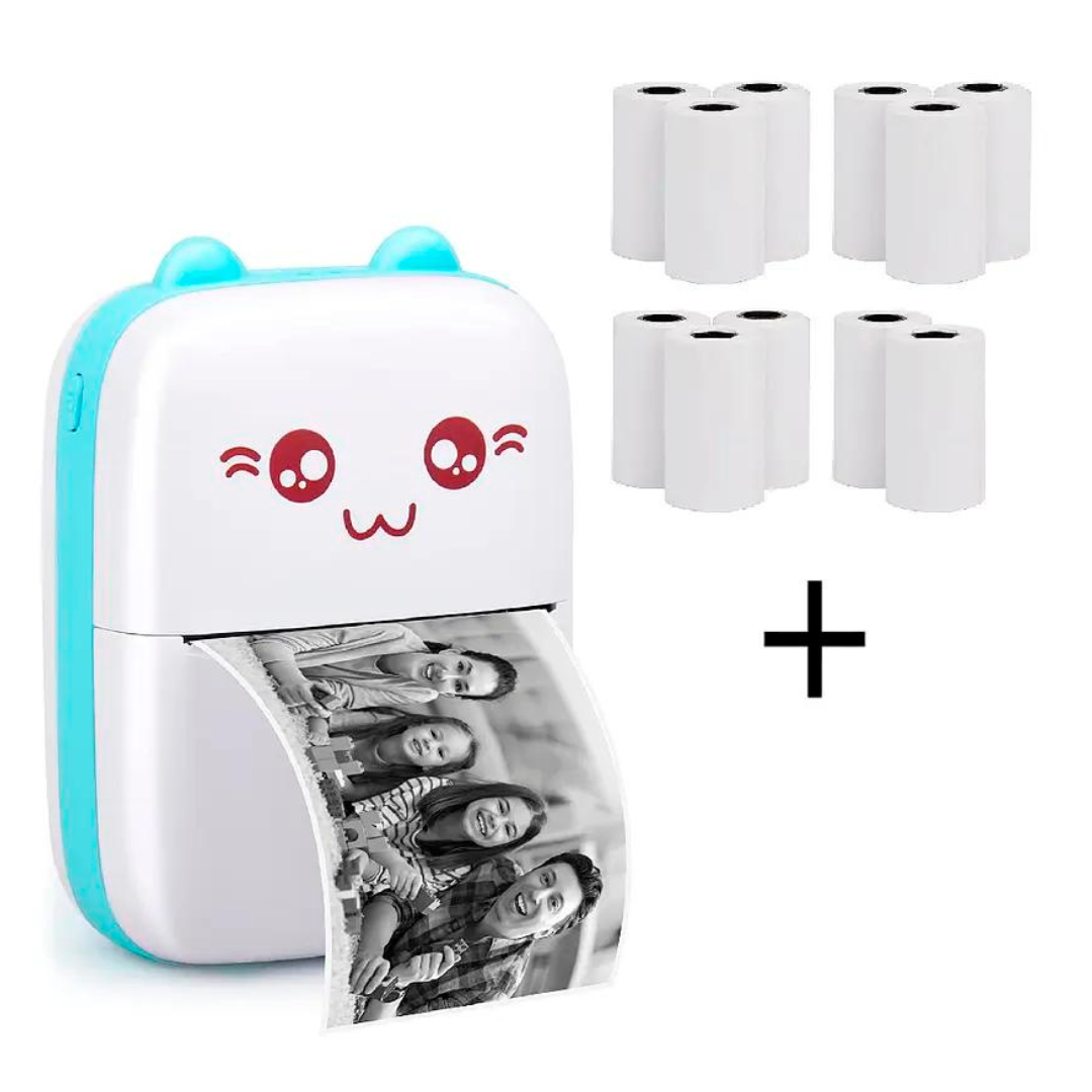 IMPRESORA TÉRMICA PORTATIL + 10 ROLLOS PAPEL