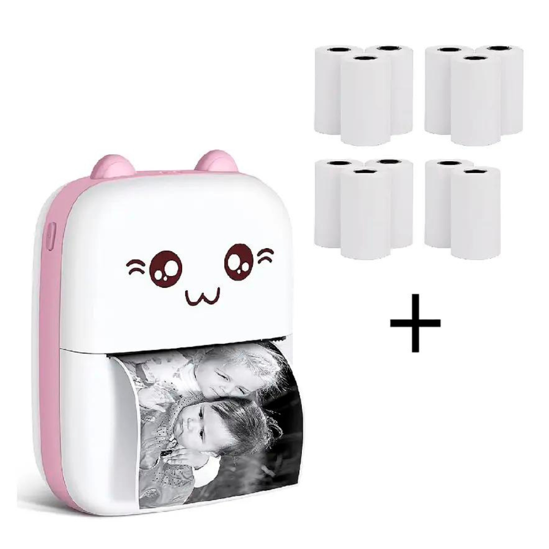 IMPRESORA TÉRMICA PORTATIL + 10 ROLLOS PAPEL