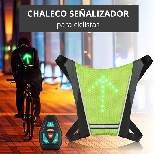 CHALECO CON SEÑALIZADOR PARA BICICLETA