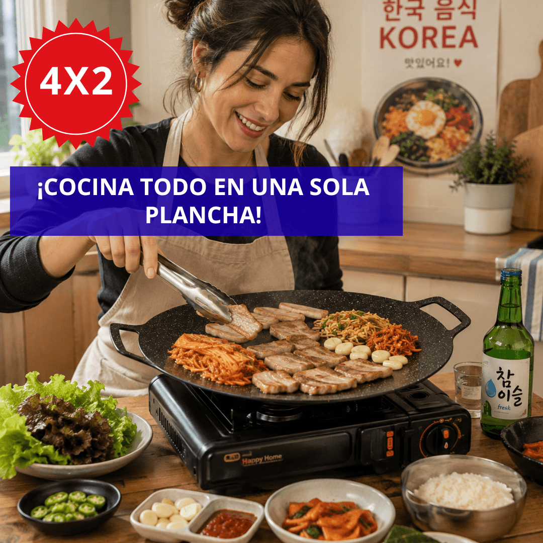 ¡OFERTA 4X2! - Plancha Coreana asado de disco